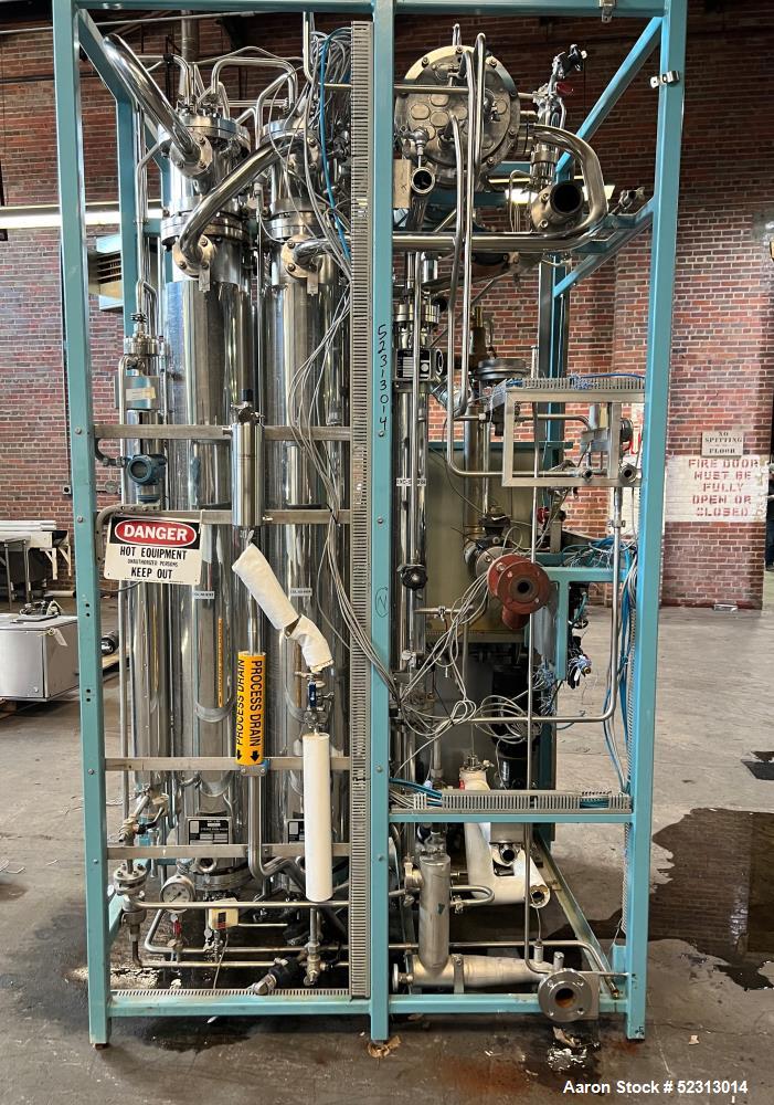 Used Steris Finn-Aqua Multiple-Effect Water Still, Model 500-S-4, Serial# COA41132, Built 2000. Designed steam heated model for deionized & reverse osmosis feedwater. Approximate capacity at 116 psi ...