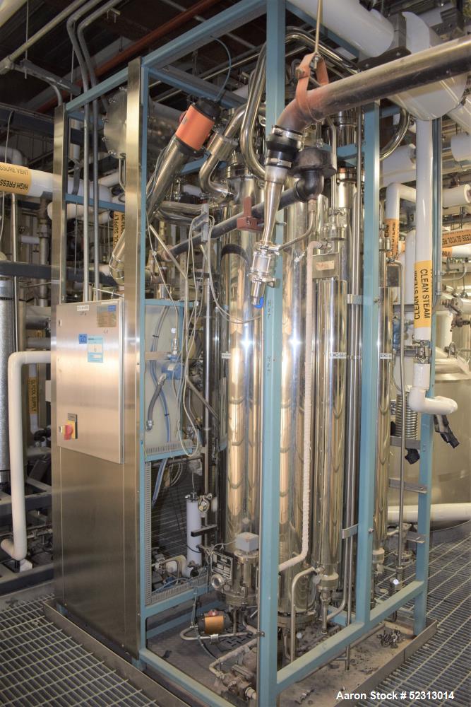 Used Steris Finn-Aqua Multiple-Effect Water Still, Model 500-S-4, Serial# COA41132, Built 2000. Designed steam heated model for deionized & reverse osmosis feedwater. Approximate capacity at 116 psi ...