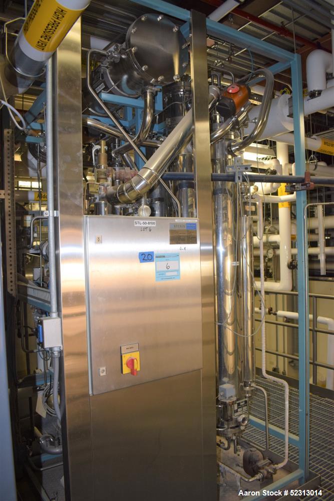 Used Steris Finn-Aqua Multiple-Effect Water Still, Model 500-S-4, Serial# COA41132, Built 2000. Designed steam heated model for deionized & reverse osmosis feedwater. Approximate capacity at 116 psi ...