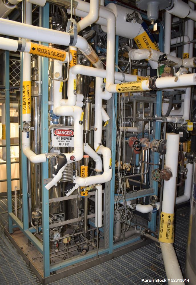 Used Steris Finn-Aqua Multiple-Effect Water Still, Model 500-S-4, Serial# COA41132, Built 2000. Designed steam heated model for deionized & reverse osmosis feedwater. Approximate capacity at 116 psi ...