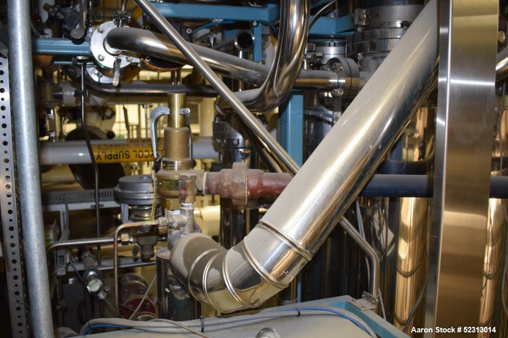 Used Steris Finn-Aqua Multiple-Effect Water Still, Model 500-S-4, Serial# COA41132, Built 2000. Designed steam heated model for deionized & reverse osmosis feedwater. Approximate capacity at 116 psi ...