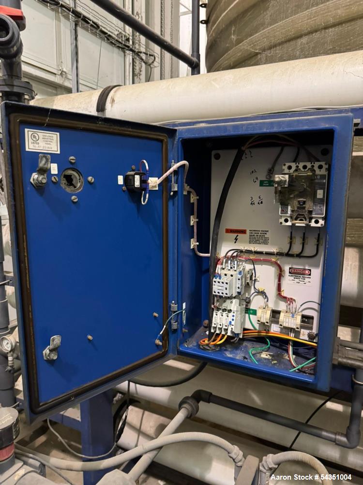 Used U.S. Filter Reverse Osmosis Open Skid Unit, Model 67/FM3-18,  75 GPM capacity.   Includes T&T Pump Co Pump Model 612, Driven by a 30hp 3/60/230/460v 3560rpm motor. Mounted control panel with (2)...