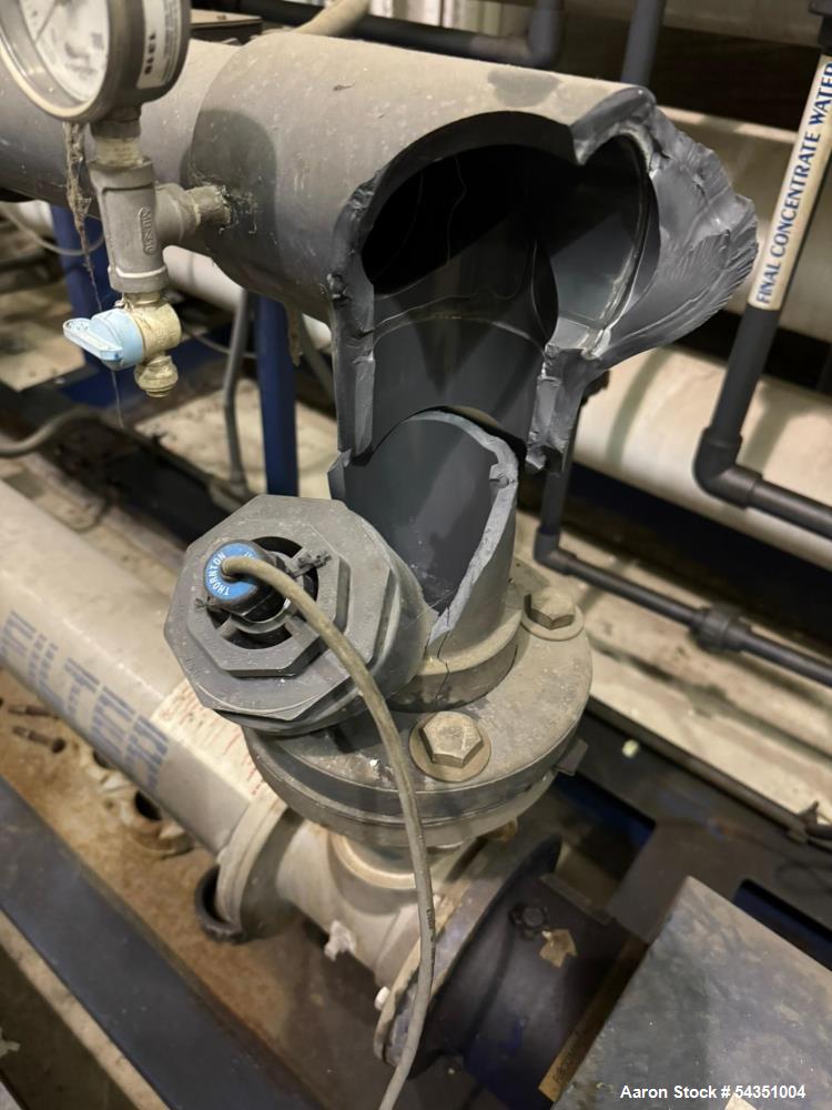 Used U.S. Filter Reverse Osmosis Open Skid Unit, Model 67/FM3-18,  75 GPM capacity.   Includes T&T Pump Co Pump Model 612, Driven by a 30hp 3/60/230/460v 3560rpm motor. Mounted control panel with (2)...