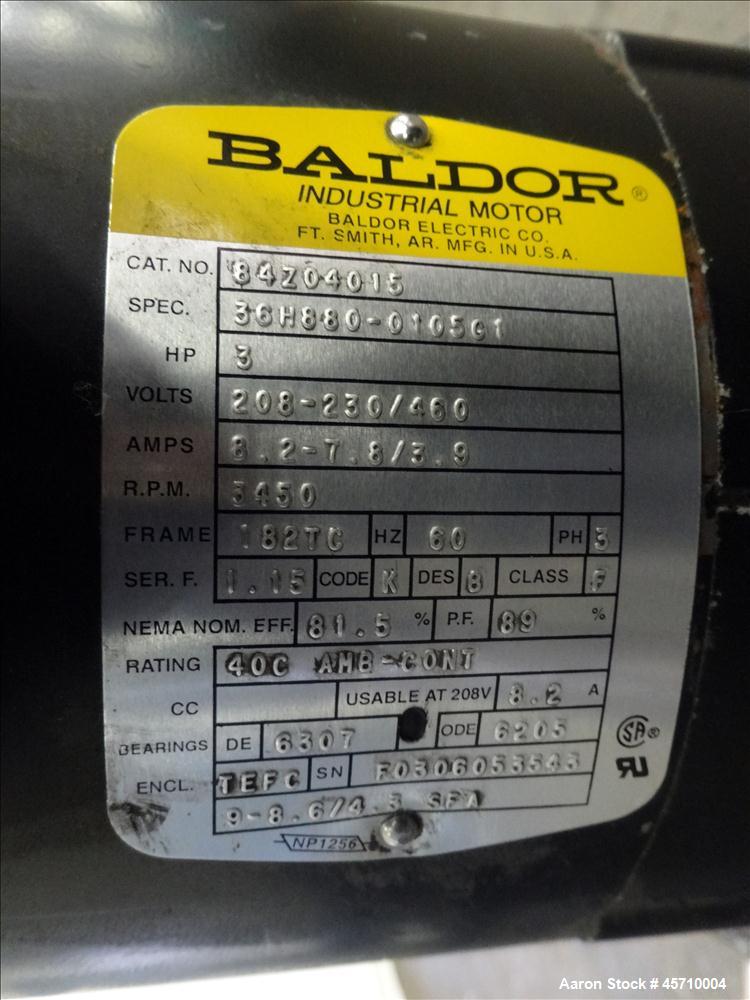 Used US Filter Reverse Osmosis System, Model VROVC03BX. Rated 5760 gallons per day (4 Gallons Per Minute). Unit Consists of (4) Filmtec 4" diameter x 42" long membranes, model XLE-4040. (1) Grundfos ...