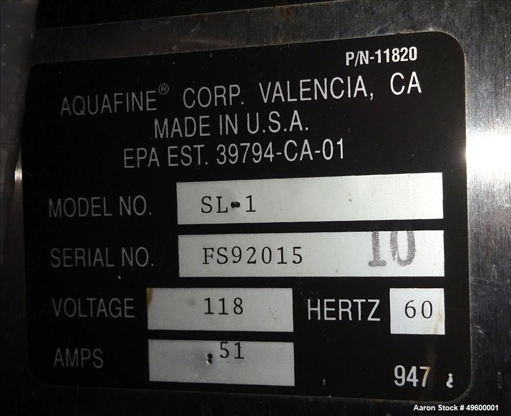 Used Fluid Solutions Reverse Osmosis System
