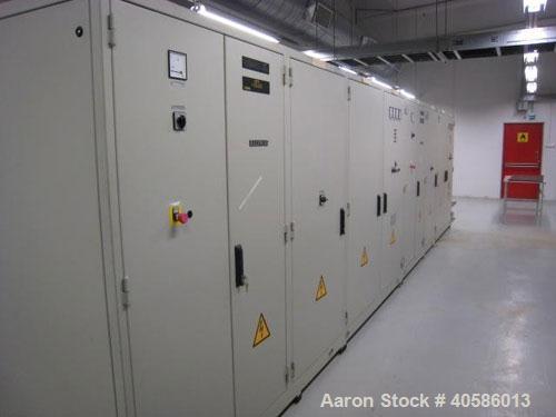 Used WEDECO Ozone Generator, Model 1495/4659/1270.  1670 mm, capacity 420 kg O3/h, power supply GEA Elkomat 39/1350/0.5/n-MOD.  Consists of 4 ozone generating units of which 2+2 are built together bu...
