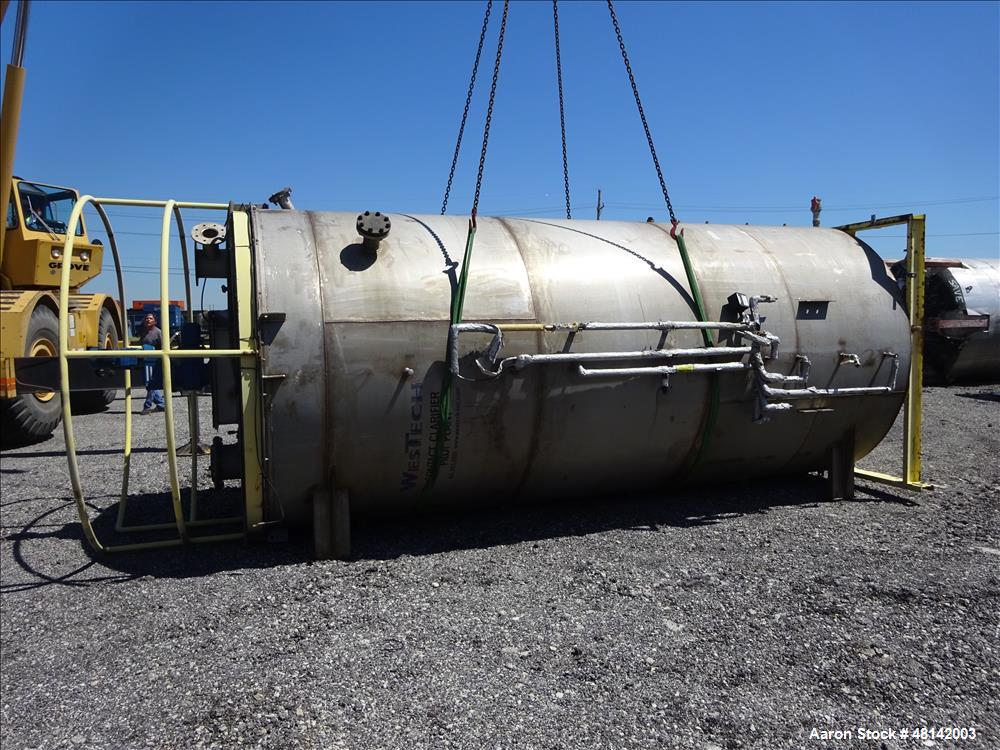 Used Westech Solids Contact Clarifier, Size 8' x 20', Stainless Steel.