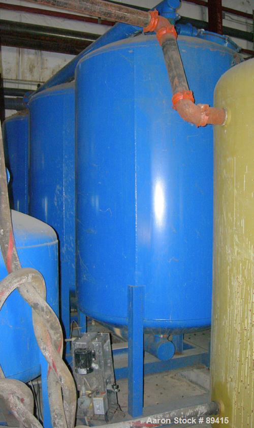 Used Yardney Granular Activated Carbon Filter System, model GAC5472-3A, carbon steel. (3) 54" diameter x 72" tall epoxy coated carbon steel tanks, rated 80 psi. Approximate 47.73 square foot filter a...