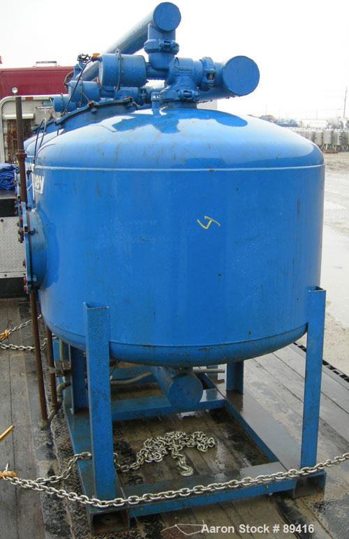 USED: Yardney high rate sand media filter system, model IL4824-3A, carbon steel. (3) 48" diameter x 24" tall epoxy coated carbon steel tanks, rated 80 psi. Approximate 37.80 square foot filter area. ...