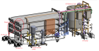 Unused- Reverse Osmosis Filtration System. 9500 liter/hour capacity. 2205 square meters total membrane area. System consisting of: (18) filters; 316 SS CIP tank; (2) 3500 RPM CIP pumps; Goulds booste...