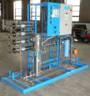 Used Applied Membranes Inc Reverse Osmosis System, model J-84B-236, 316 stainless steel. Designed to produce low dissolved solids water from tap or well water. Designed operating conditions: Permeate...