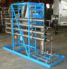Used Applied Membranes Inc Reverse Osmosis System, model J-84B-236, 316 stainless steel. Designed to produce low dissolved solids water from tap or well water. Designed operating conditions: Permeate...