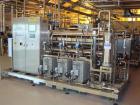 Used Vivendi Purified Water Softener Skids consisting of: (1) Forbes approximately 10,000 litre HDPE tank, (2) Grunfoss type CRNE45-2, 45cumt/hr pumps, (1) Elga model 611530AA40C1EE filter, (1) Bibby...