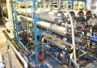 Used Osmonics Reverse Osmosis System, Model 74B-HR43KY/DLX-DP-SP, Serial# 94-K276227A. Inlet pressure before & after prefilter 60/80 psi/12/12 psi, flow (1) concentrate + permeate + recycle 45/30 gal...