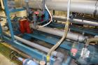 Used Osmonics Reverse Osmosis System, Model 74B-HR43KY/DLX-DP-SP, Serial# 94-K276227A. Inlet pressure before & after prefilter 60/80 psi/12/12 psi, flow (1) concentrate + permeate + recycle 45/30 gal...