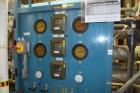 Used Osmonics Reverse Osmosis System, Model 74B-HR43KY/DLX-DP-SP, Serial# 94-K276227A. Inlet pressure before & after prefilter 60/80 psi/12/12 psi, flow (1) concentrate + permeate + recycle 45/30 gal...