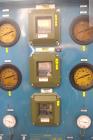Used Osmonics Reverse Osmosis System, Model 74B-HR43KY/DLX-DP-SP, Serial# 94-K276227A. Inlet pressure before & after prefilter 60/80 psi/12/12 psi, flow (1) concentrate + permeate + recycle 45/30 gal...