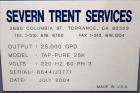 Used Severn Trent Services Reverse Osmosis Water Treatment System, Model TAP-PU