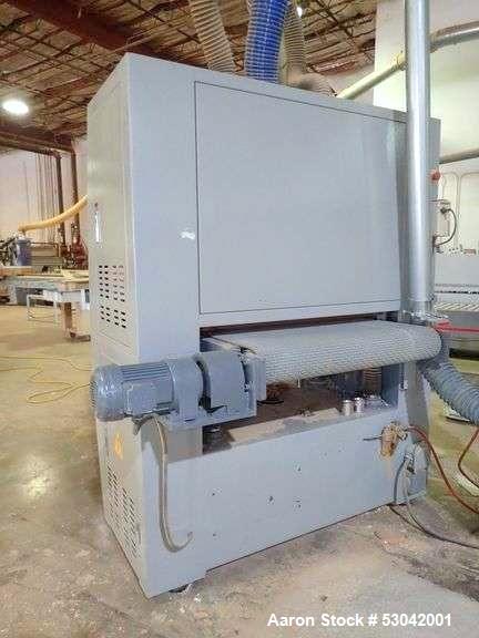 Used-Boarke Heavy Duty Wide Belt Sander, Model BKM-37K. 36” Max working width; 5” Max working thickness; 15 HP main motor; 2...