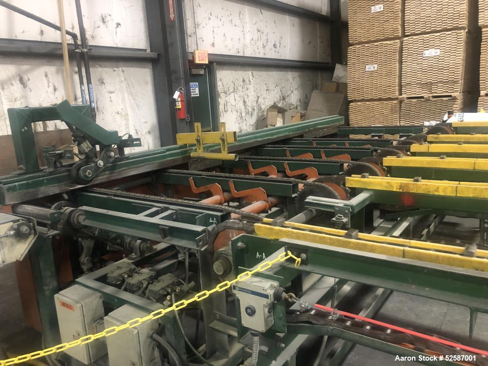 Used GreCon Dimter OptiCut 304 Automatic Board Saw Cutting and Sorting Machine