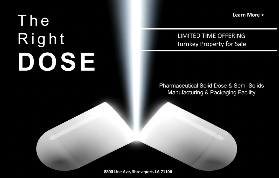 TURNKEY FACILITY – Pharmaceutical Solid Dose & Semi-Solids Manufacturing & Packaging Facility